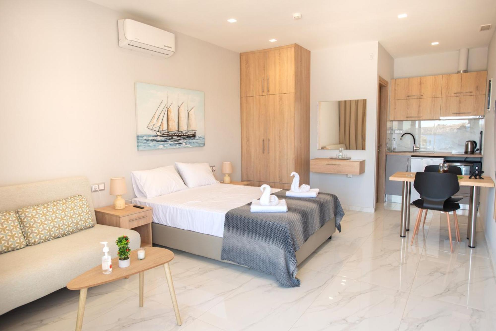 Beachfront Studio Kyma West ~ Crete'S Hidden Gem Kali Limenes Zewnętrze zdjęcie